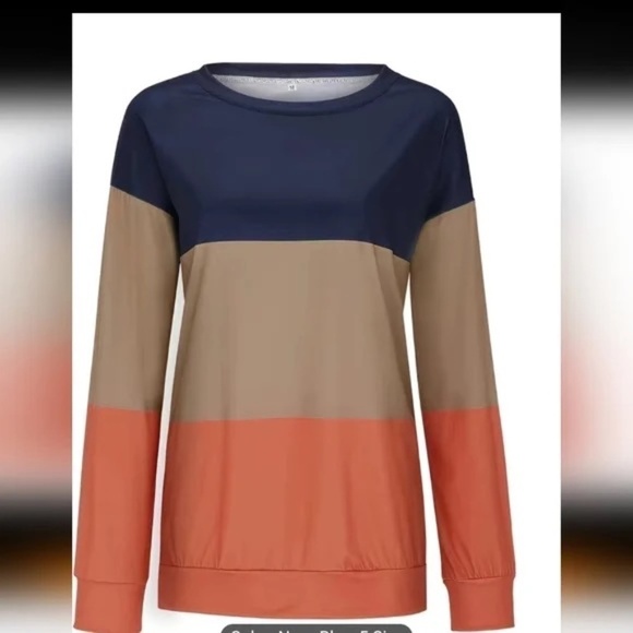 Color Blocked Shirt Long Sleeves XL - Picture 4 of 5